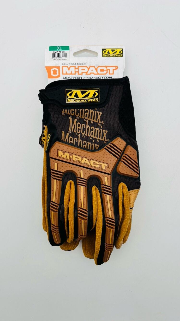 New Mechanix Wear M-PACT Gloves * Durahide Leather Protective XL- Brown NWT